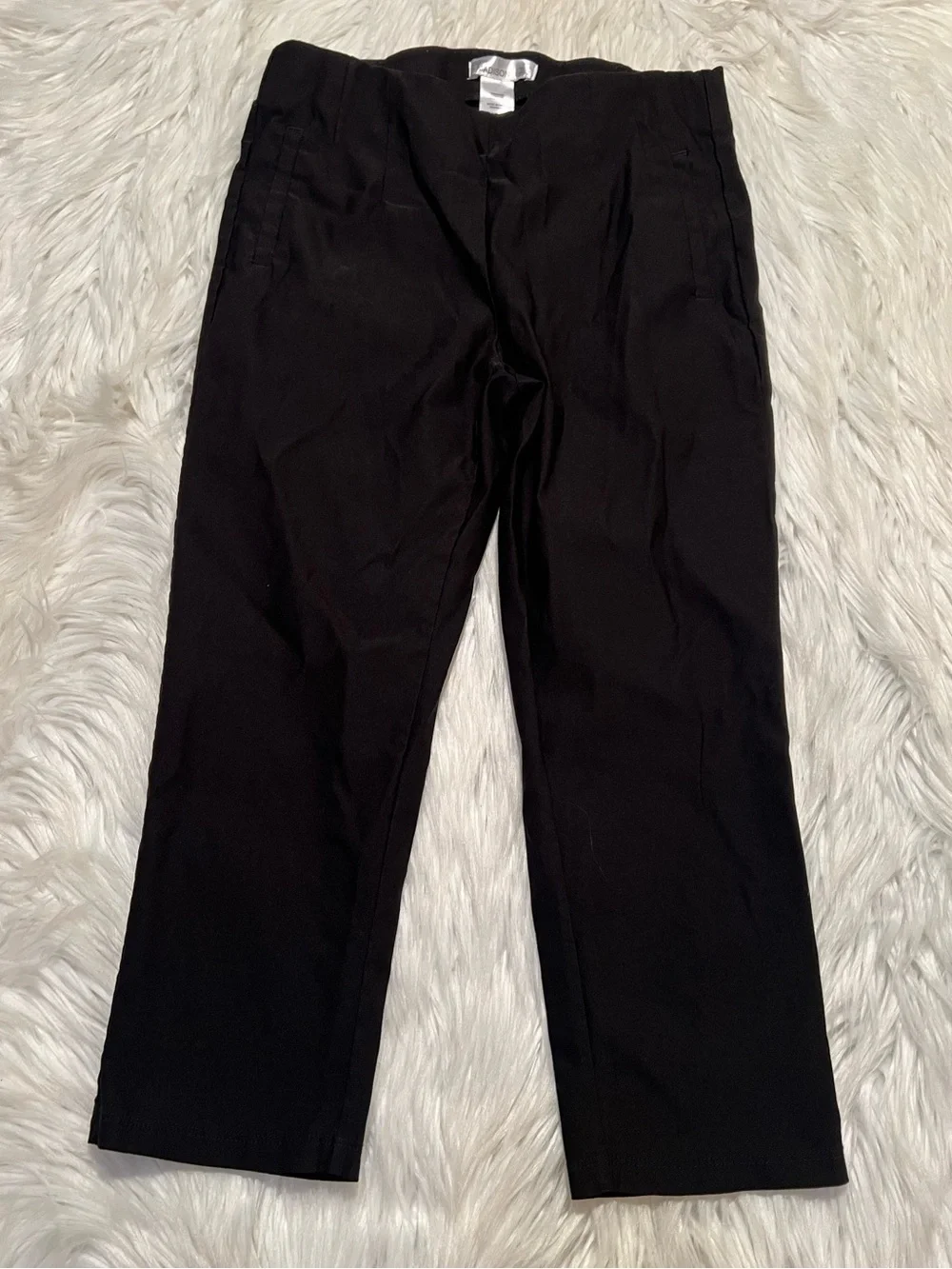 89th & Madison Womens Size Small Ultra Stretch Capri Pants Black Pull On Cropped